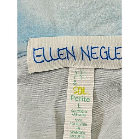 Ellen Negley LP Tropical Rhinestone Zip Up Jacket Sweatshirt Tunic Art EUC - Picture 8 of 10